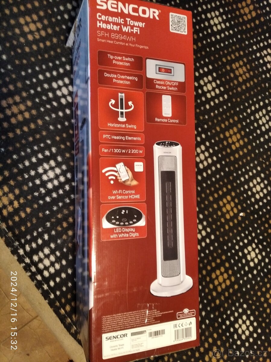 keramické topidlo sencor 8994 WH - 2