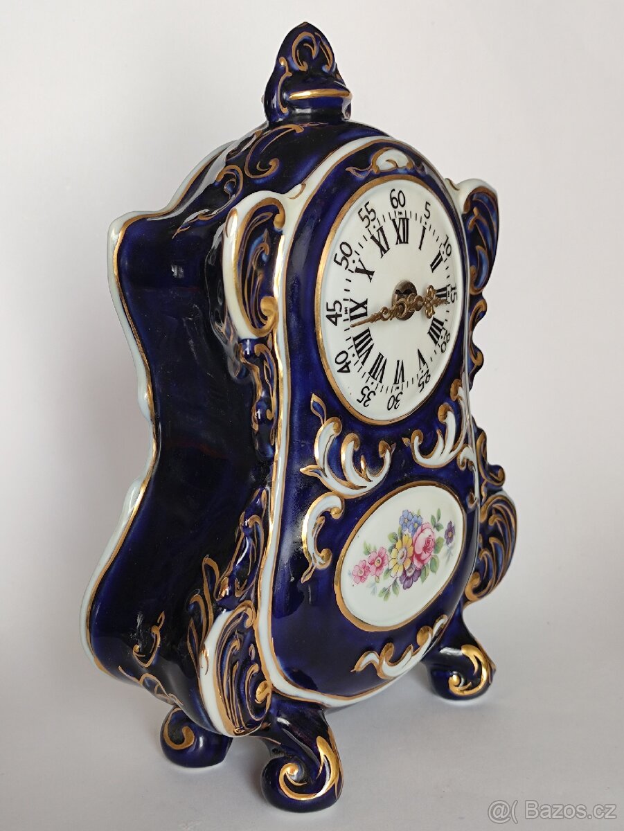 Hodiny Royal Dux, porcelán, starožitné, funkční, pošta 79.- - 2