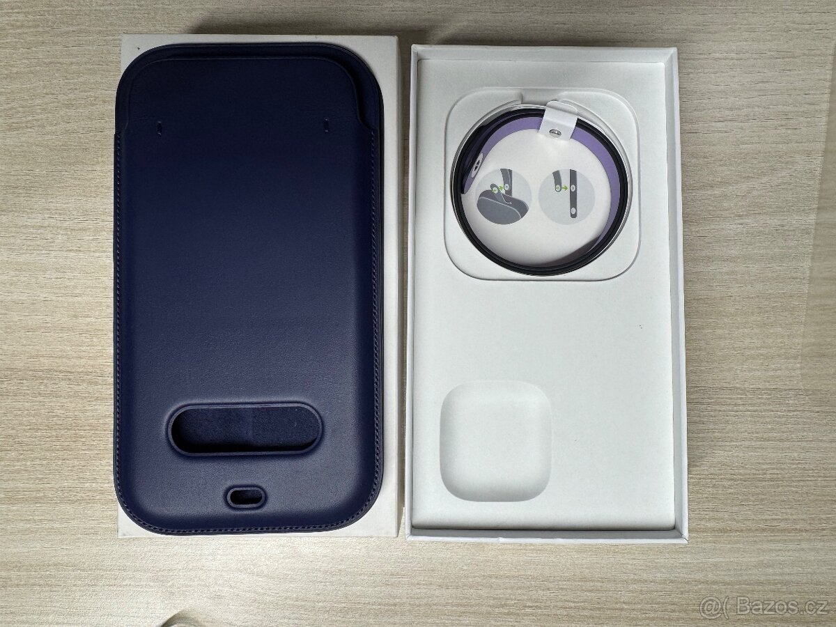 Prodám nové kožené Apple pouzdro sleeve modré original - 2