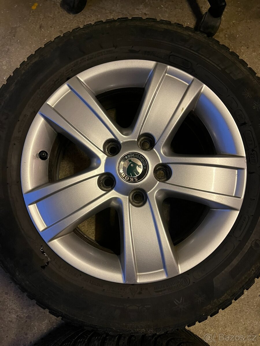 195/65 R15 zimní pneu, alu kola Škoda - 2
