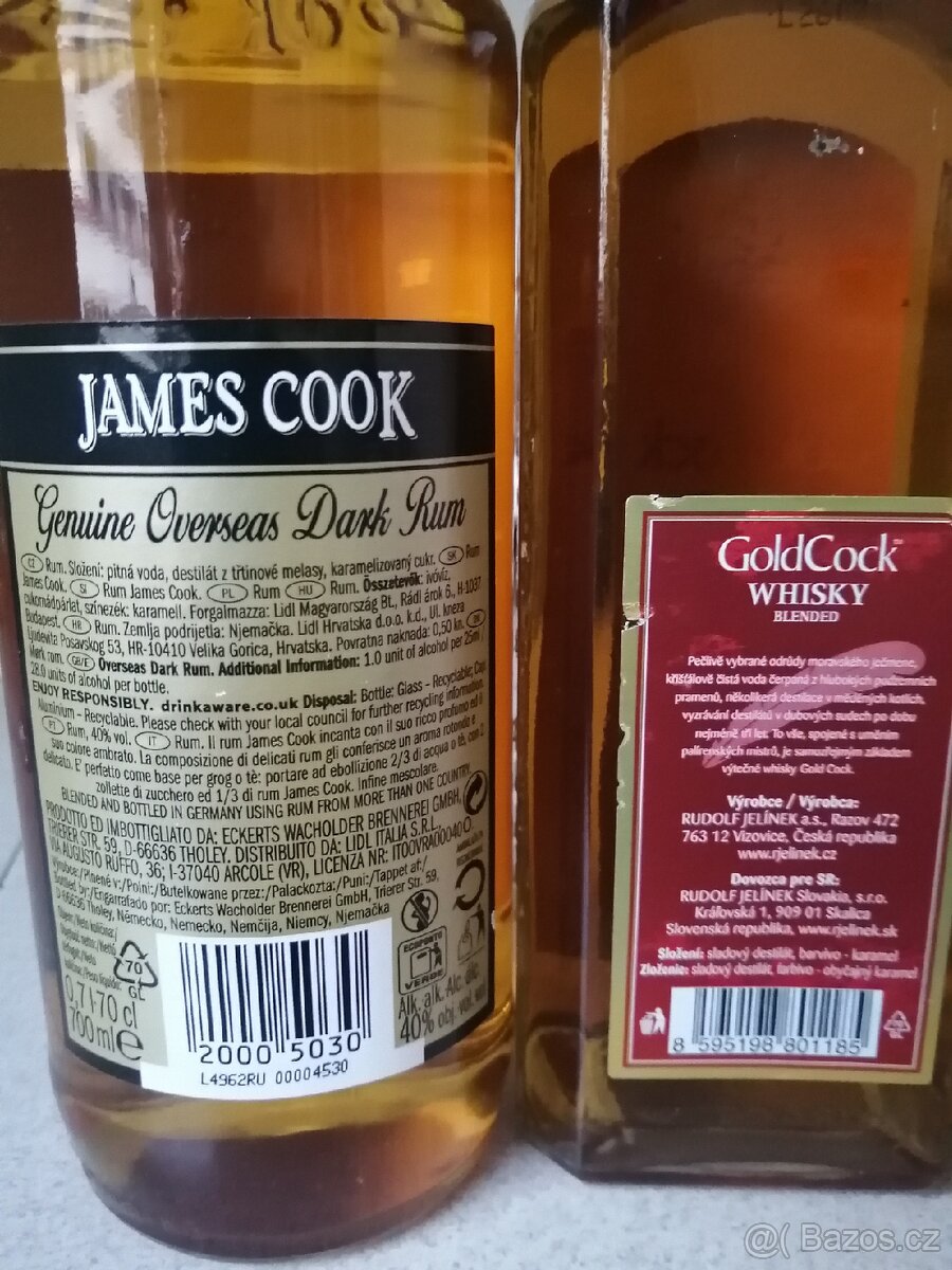 Whisky GoldCock a James Cook Dark Rum - 2