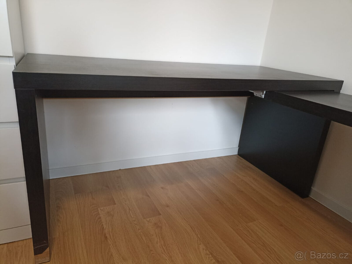 MALM psací stůl (černý) - 2