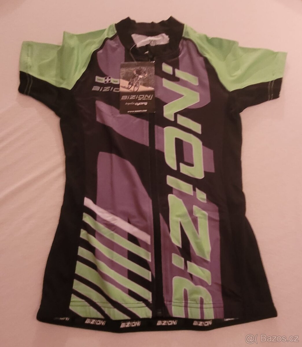 DÁMSKÝ CYKLISTICKÝ DRES ČERNO-ZELENÝ XS - 2