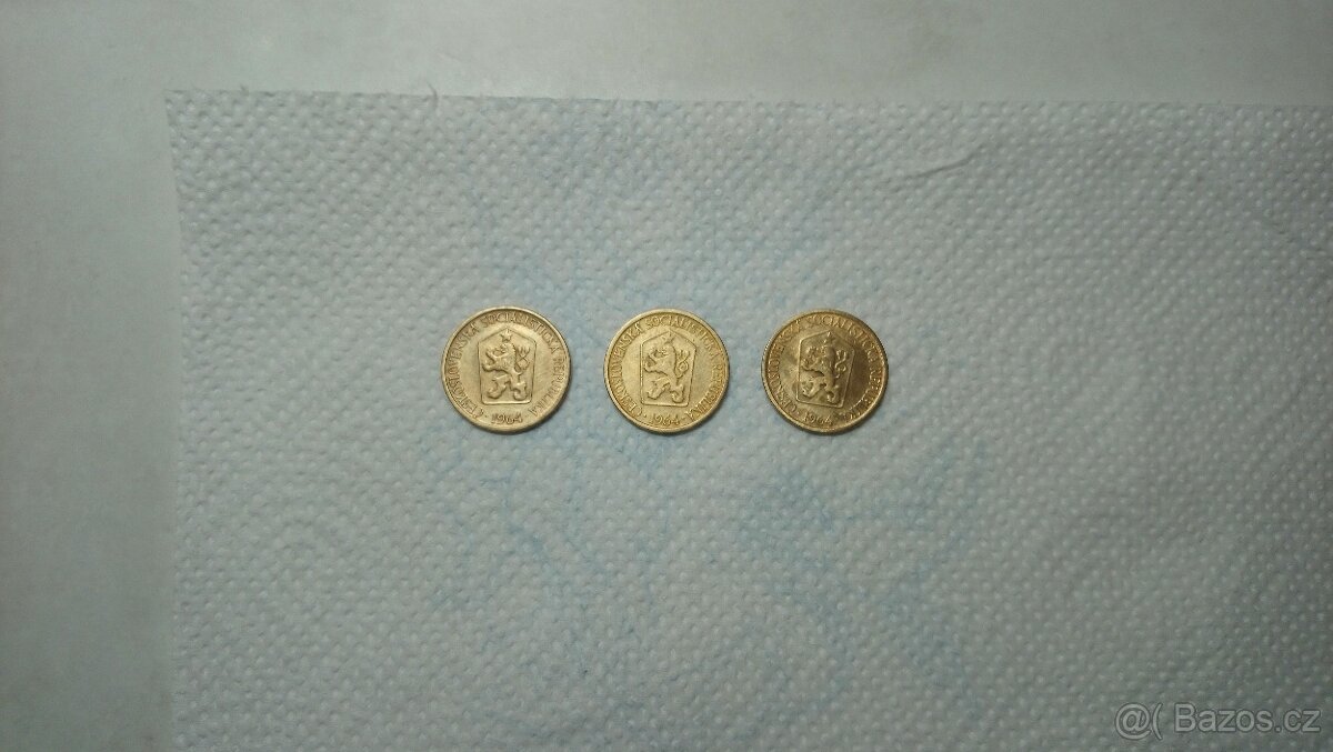 1 Kčs r. 1964, 3 mince UNC - 2