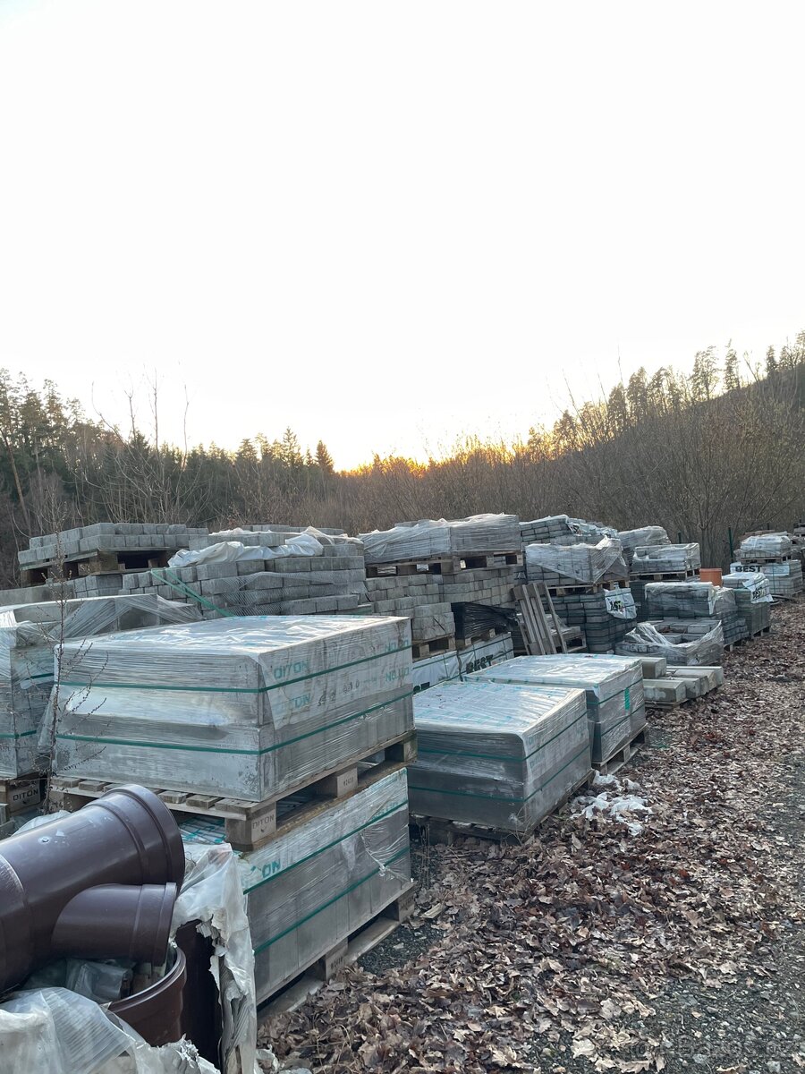 Stavební materiál, dlažba, skruže, obrubníky - 2