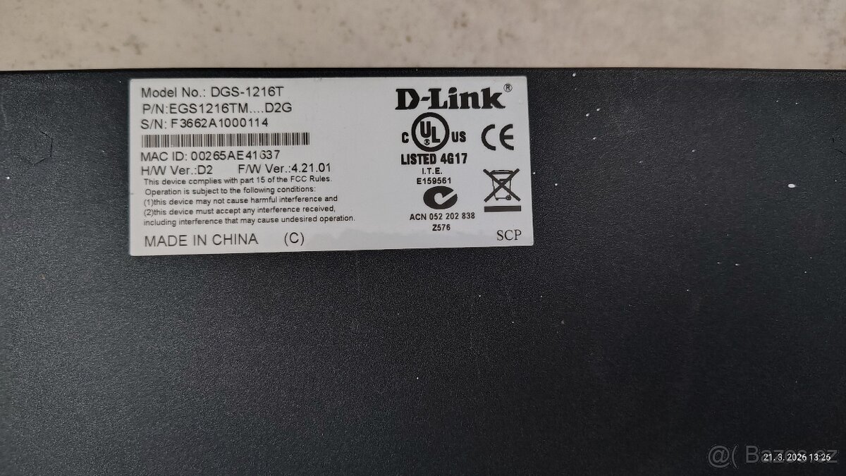 Datový switch D-Link DGS-1216T - 2
