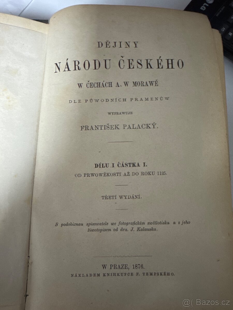 Knihy Palacký 1876 - 2
