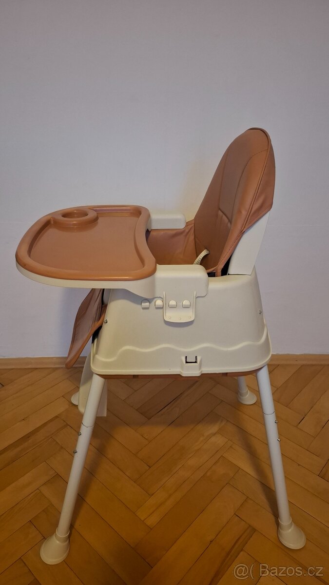 Jídelní židlička PupyHou 3v1 hnědá - 2