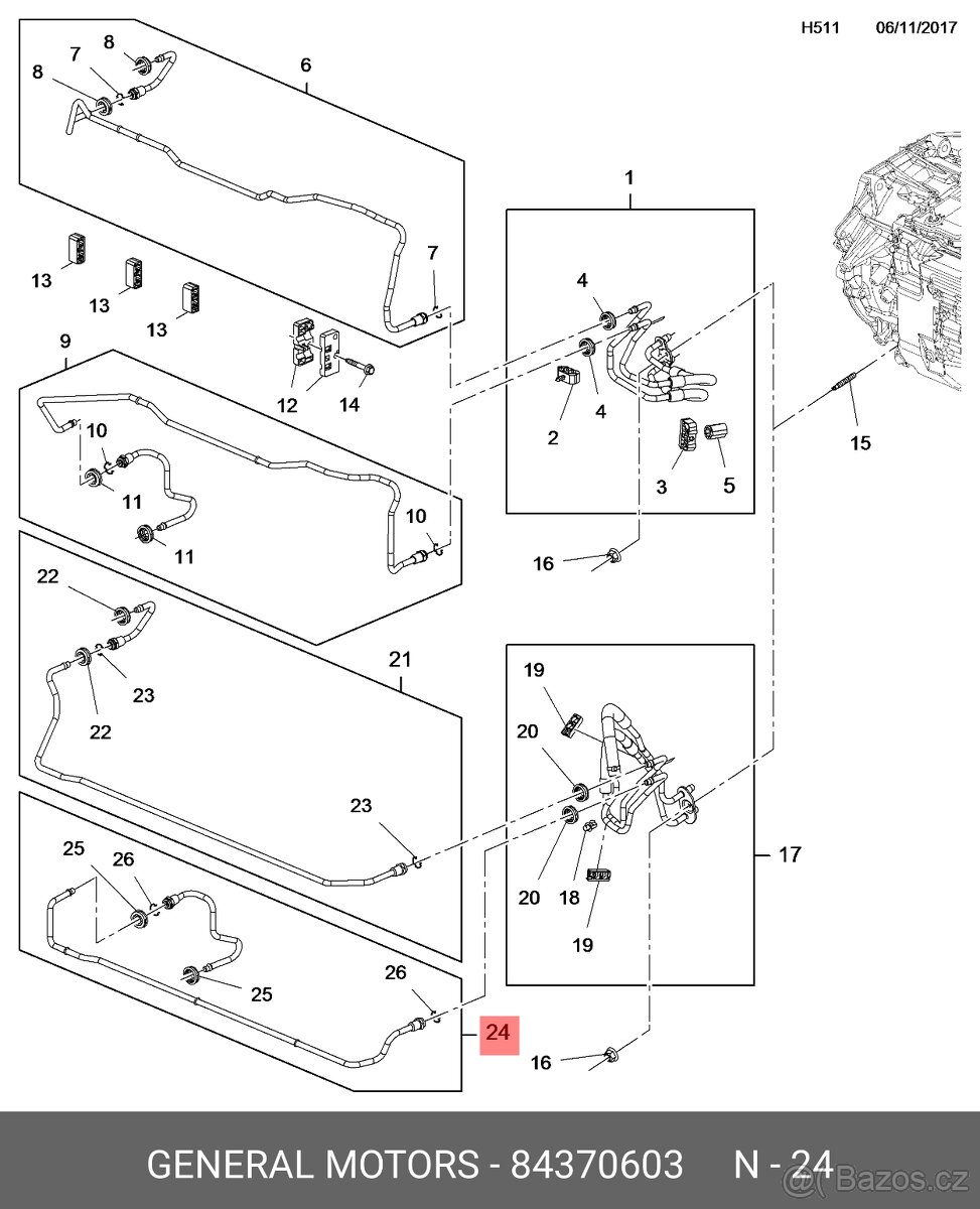 Opel Insignia B - trubky - 84370603 - 2