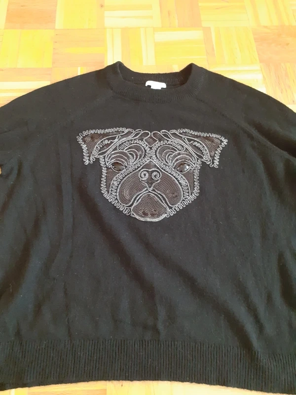 Dámský svetřík se psem H&M vel 46 - 2