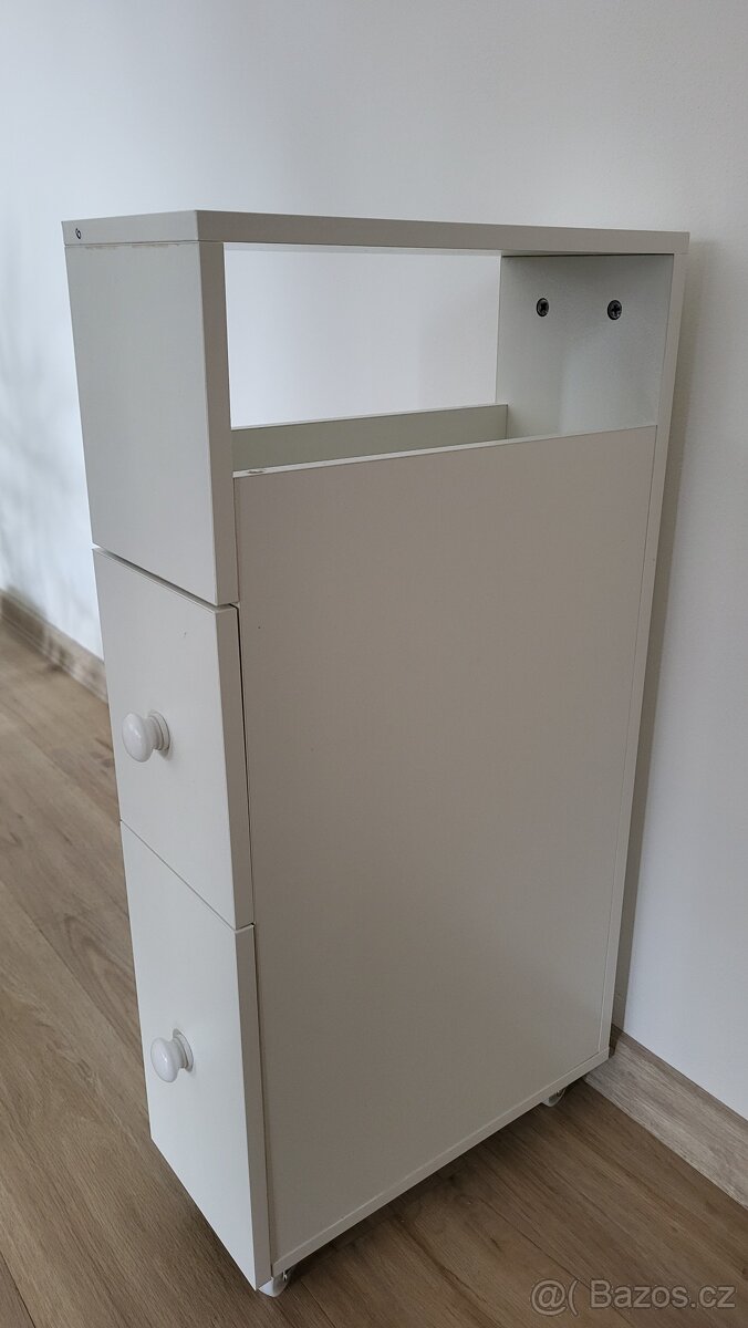 Multifunkční výsuvná skříň bílá - 2