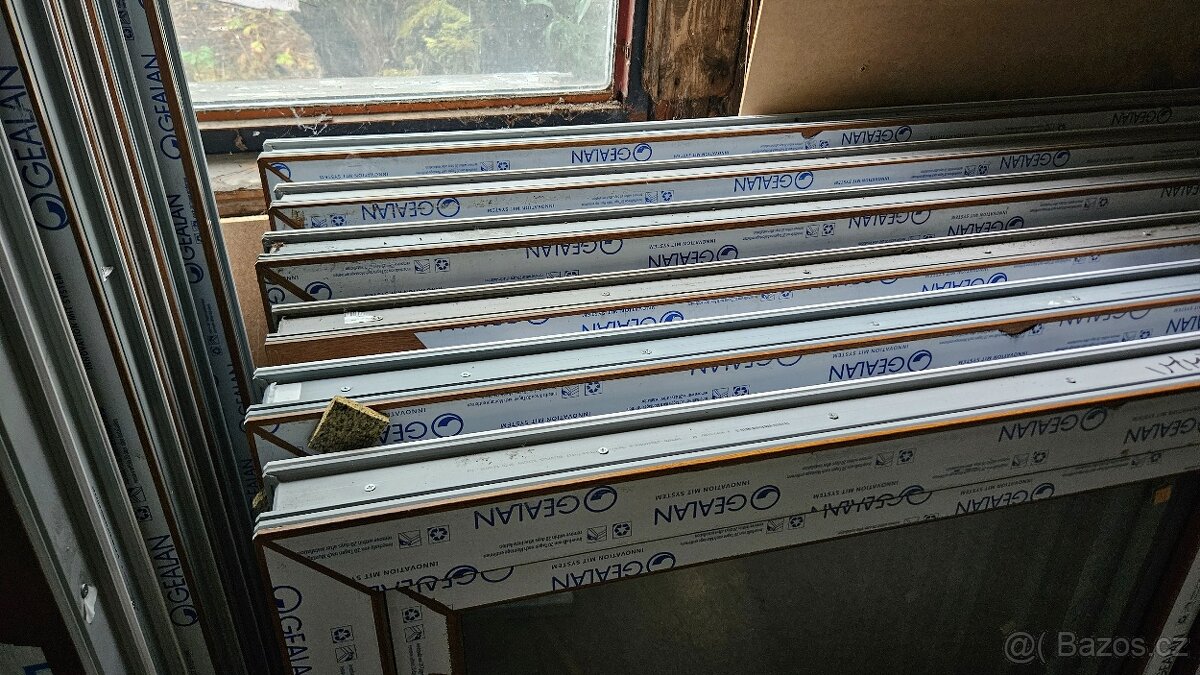 OKNO PVC 1765x1135 ZLATÝ DUB - NOVÉ - 6 KS - 2