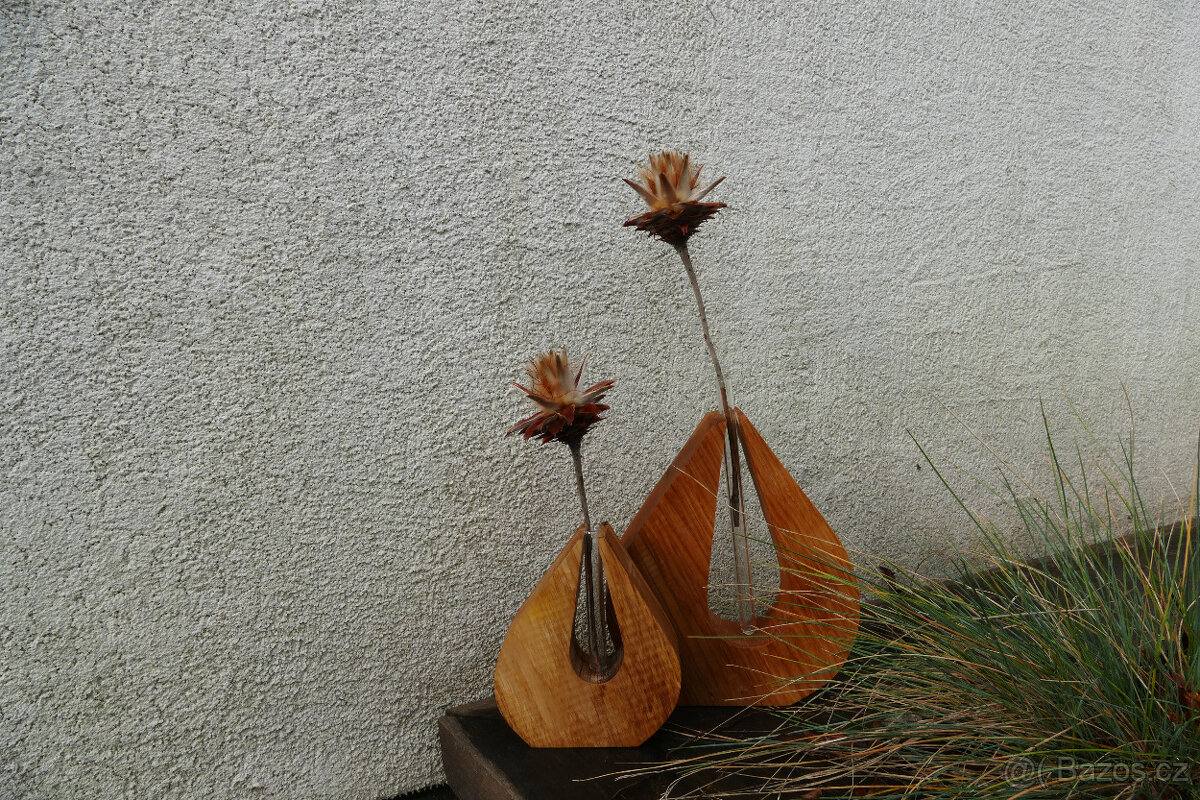 váza dřevěná-dubová - 2