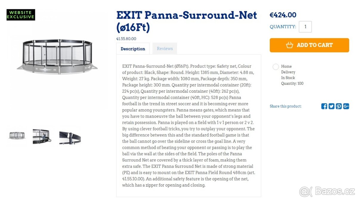 Síť EXIT Toys Panna Net 488cm - 2