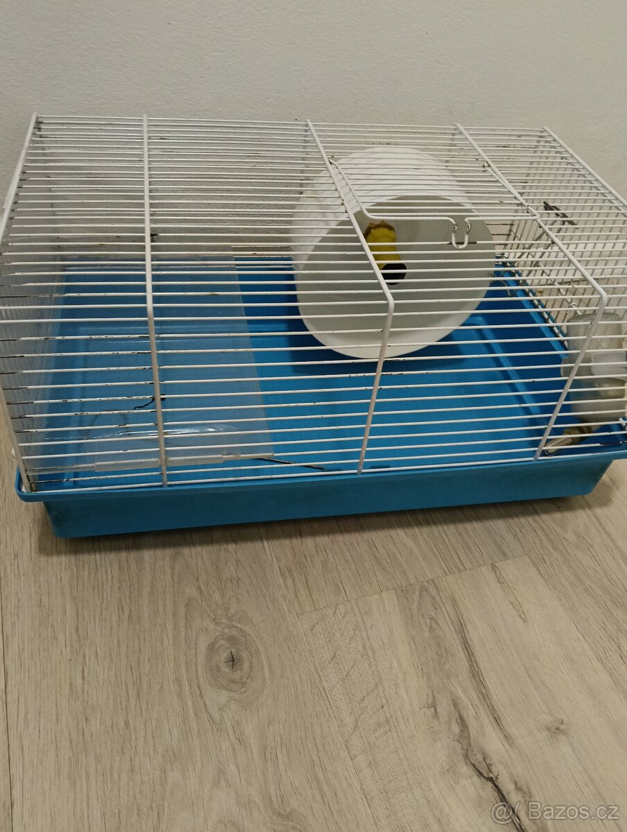 prodám klec na křečka včetně točítka - 2