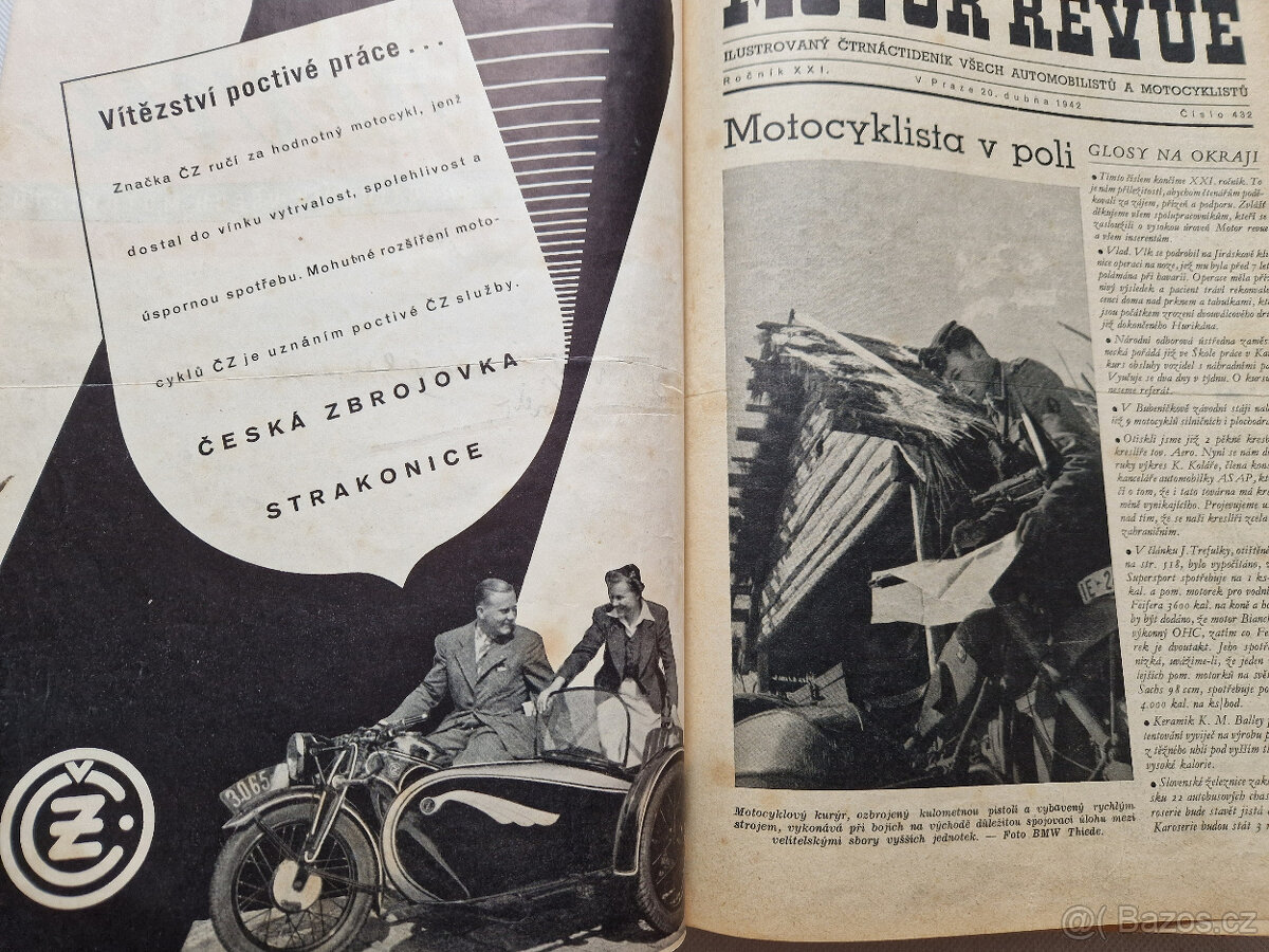 Svázané časopisy Motor Revue 1942-1944 auto motocykl veterán - 2