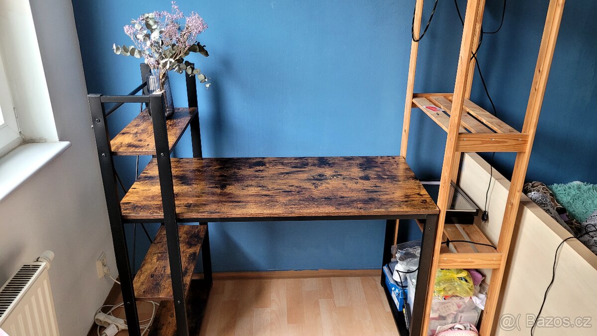 Psací stůl dub/černý - 2