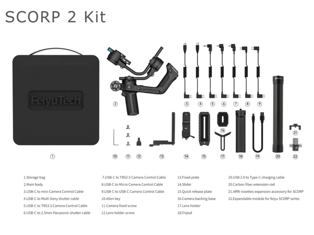 NEROZBALENÝ Stabilizátor Feiyu SCORP 2 (kit) - 2