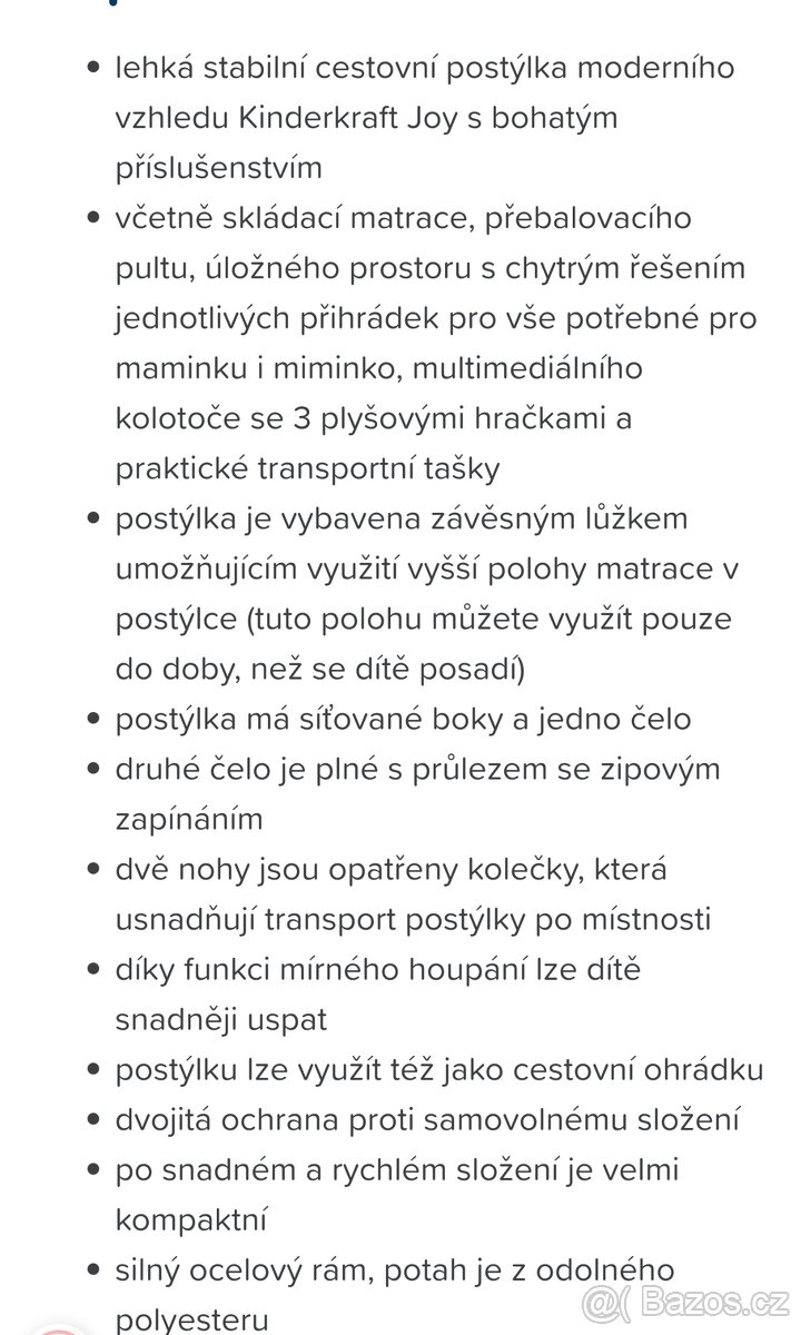 Dětská cestovní postýlka - 2
