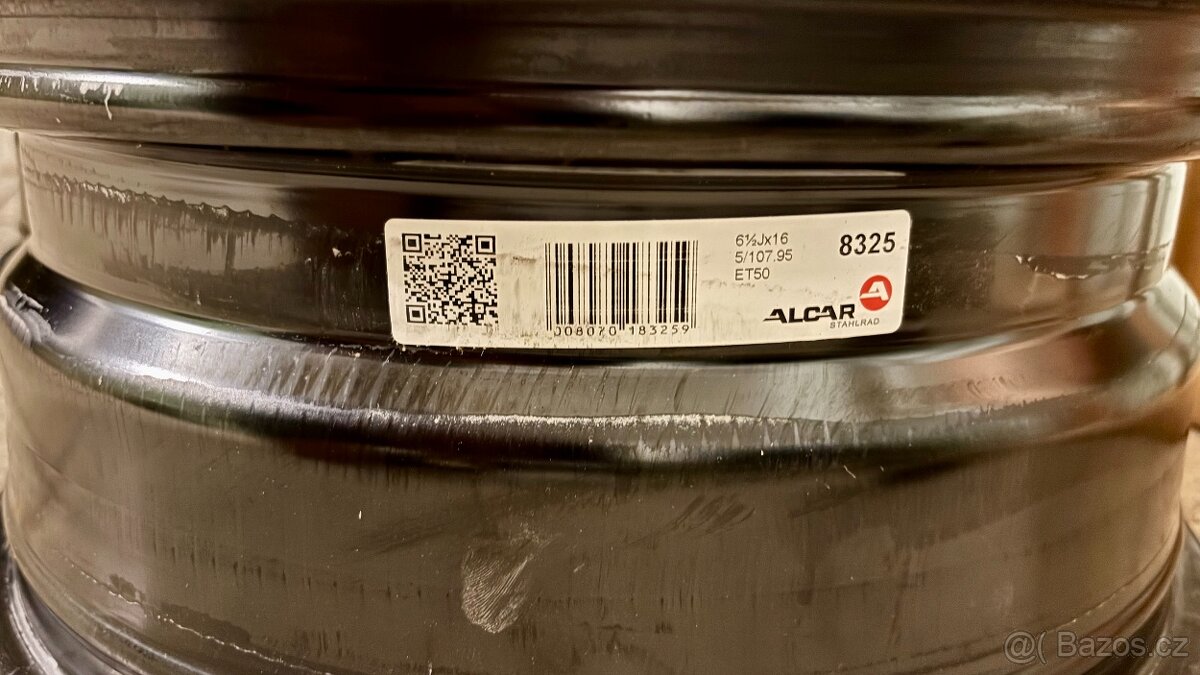 4x Plechový disk 6,5Jx16 5x108 ET50 - 2