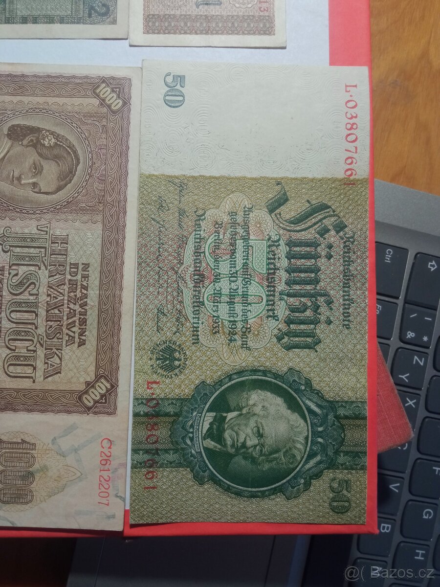 STARÉ BANKOVKY NĚMECKA+ 1000 KUN - 2