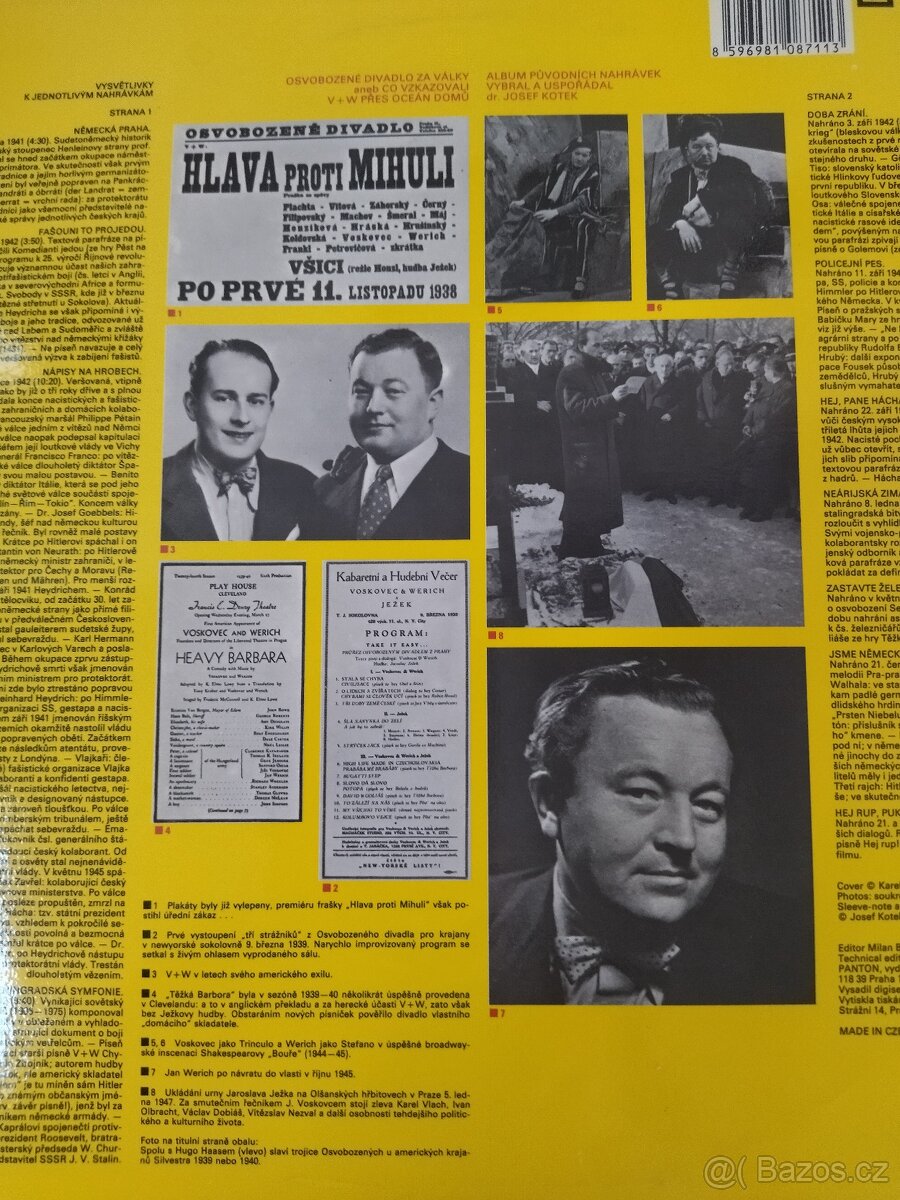 UNIKÁTNÍ LP, OSVOBOZENÉ DIVADLO ZA VÁLKY V USA - 2