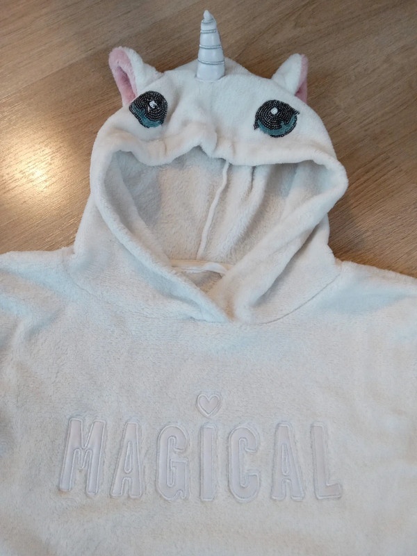 Dívčí mikina s kapucí jednorožec 146/152 - 2