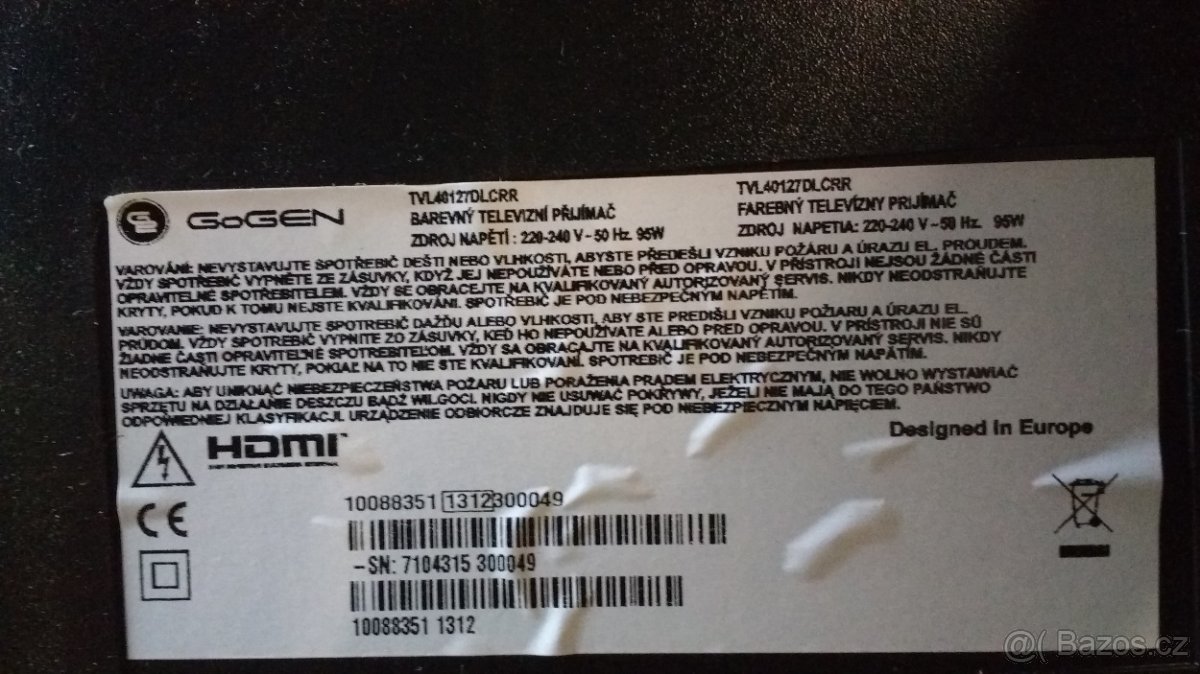 Gogen TVL40127DLCRR chassis VESTEL - 2