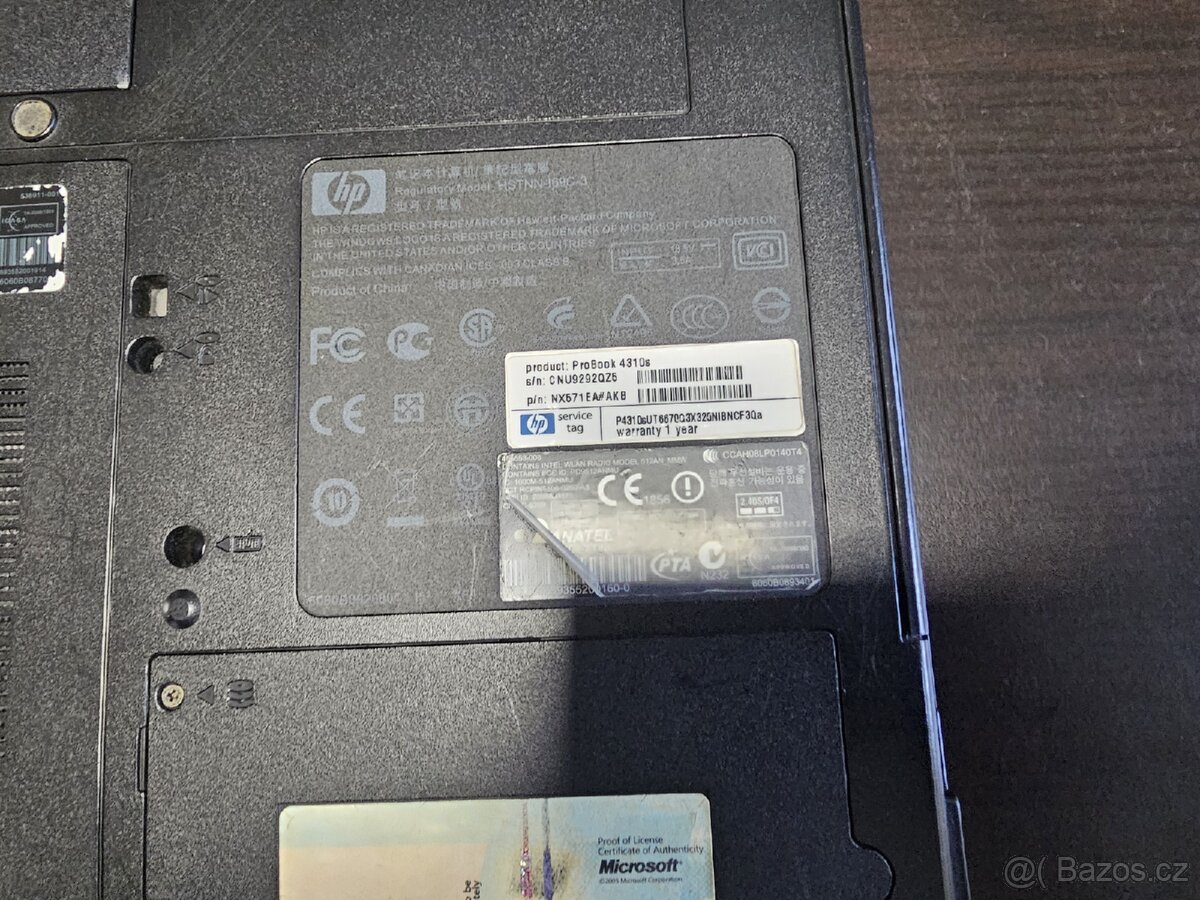 Prodám NTB HP ProBook 4310s - 2