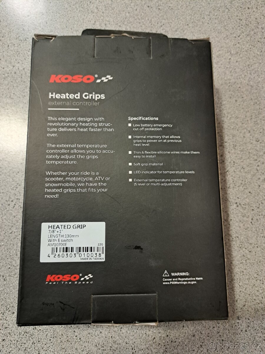 Nové Moto vyhřívané rukojeti Koso 130mm - 2