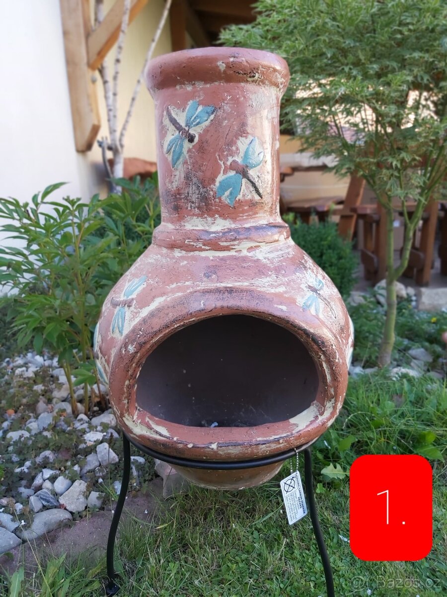 Aztécký keramický stolní gril - 2