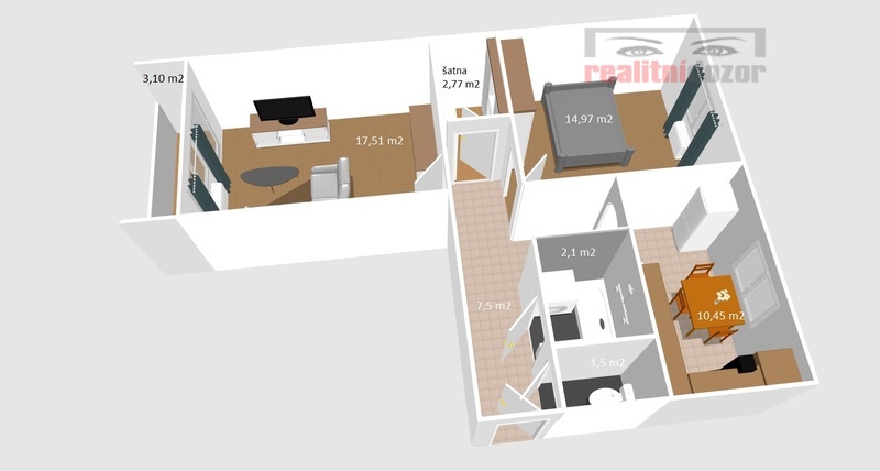 Prodej bytu v OV 2+1 s lodžií, šatnou a sklepem ul. Jakuba O - 2