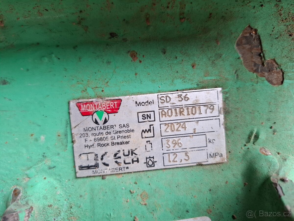 Prodám Hydraulické kladivo Montabert SD36 - 2