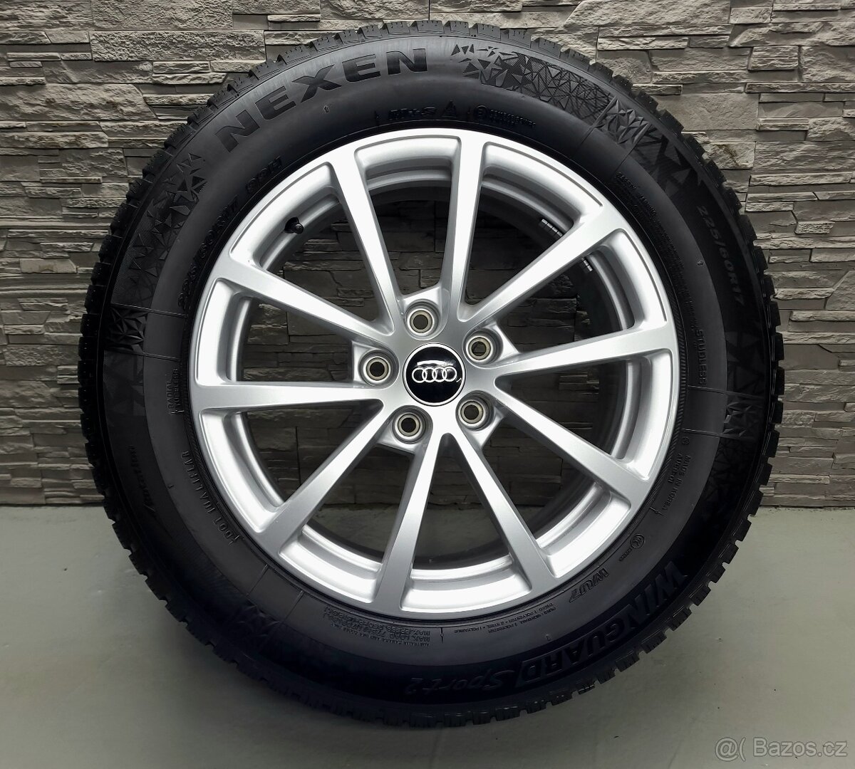 17" Originál Audi A6 5x112 zimní pneu 6-7mm - 2
