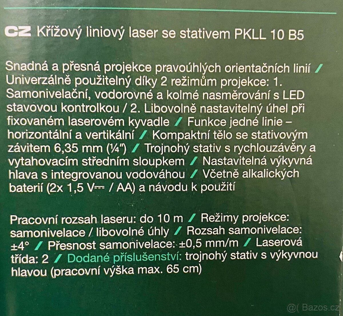 Křížový liniový laser se stativem Parkside PKLL 10 B5 - 2