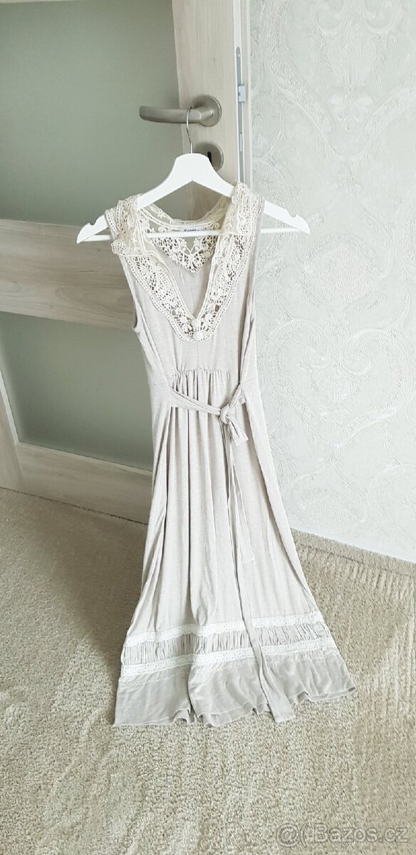 Bavlněné přirodní šaty vel.S - 2