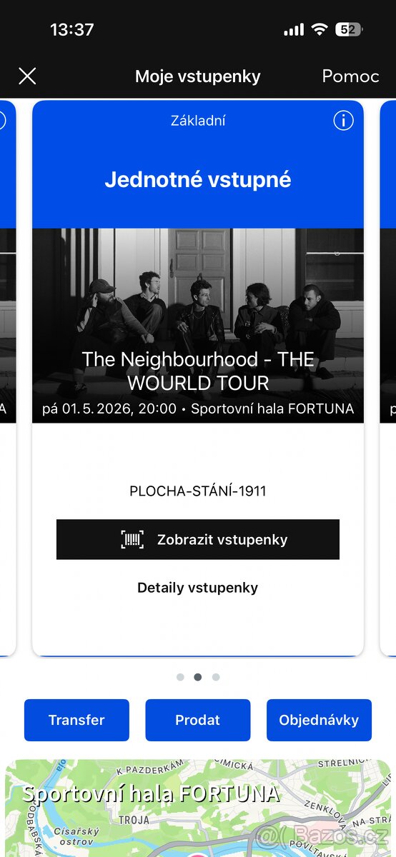3x lístek stání The Neighbourhood 1.5.2026 - 2
