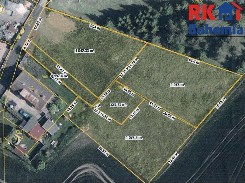 Prodej, stavební pozemek 1050 m2, Plazy - část Valy, Mladá B - 2