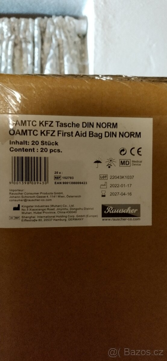 🟡 Autolékárničky – DIN 13164 – 20 × NOVÉ - 2