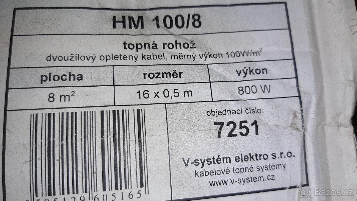 Topné rohože V - Systém - 2