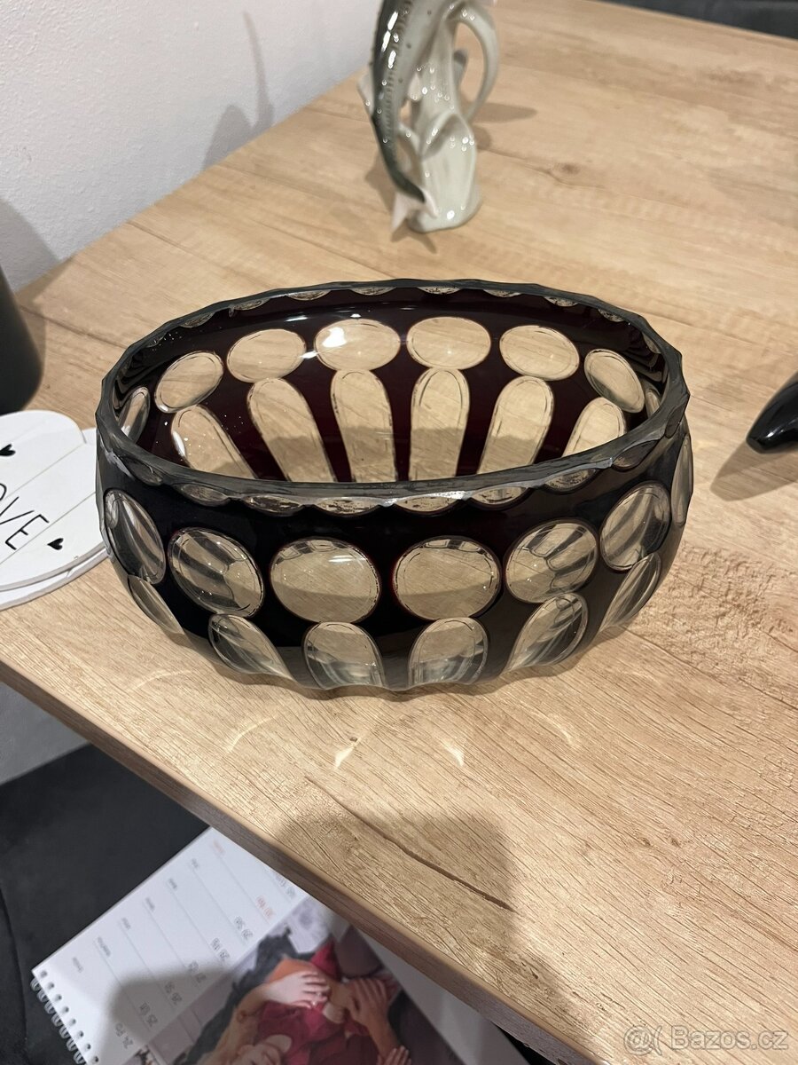 Starožitná rubínová mísa - 2