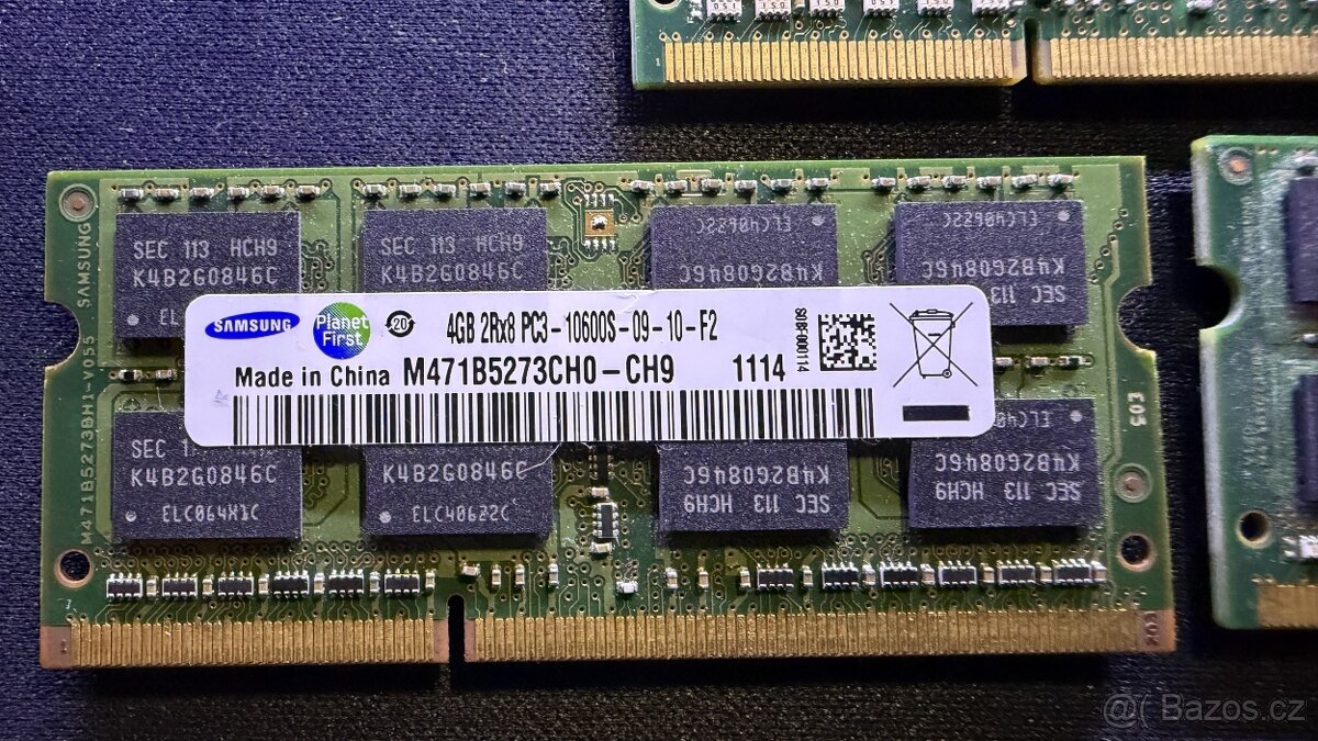 3x DDR3 4GB pro notebook - 2