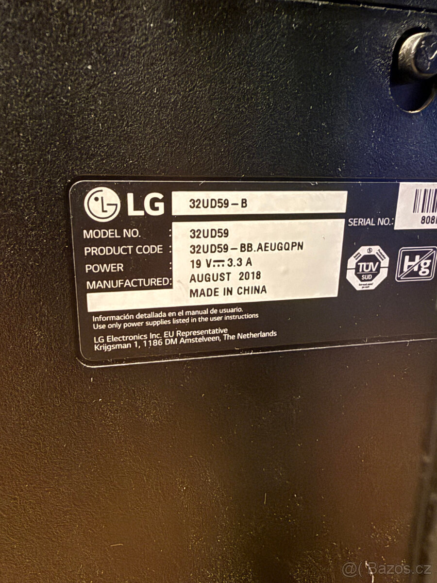 Monitor LG32UD59, 4K, 32", TOP stav - 2