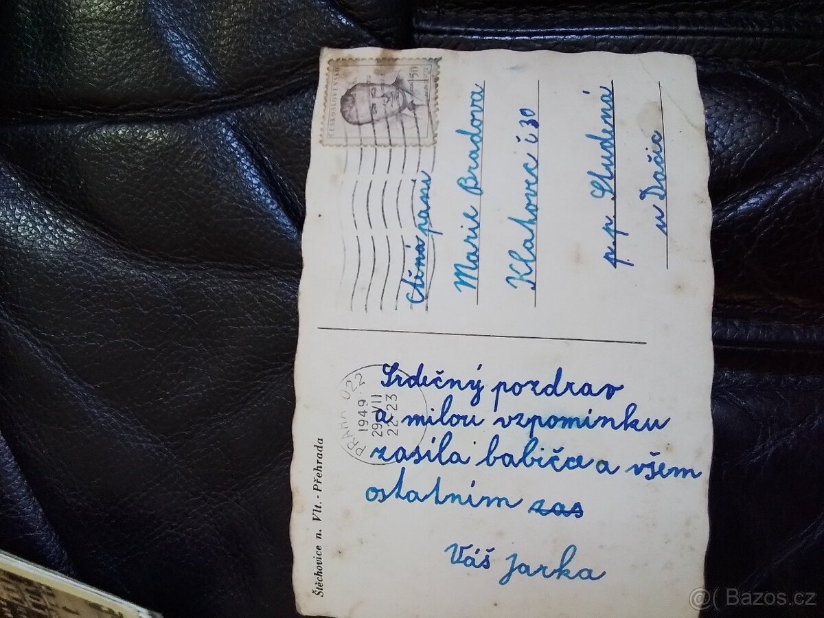 Štěchovice nad Vltavou černobílá pohlednice,přehrada - 2