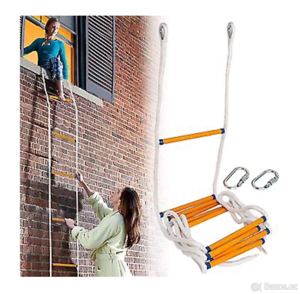 Požární únikový ohnivzdorný bezpečnostní žebřík 680 cm - 2