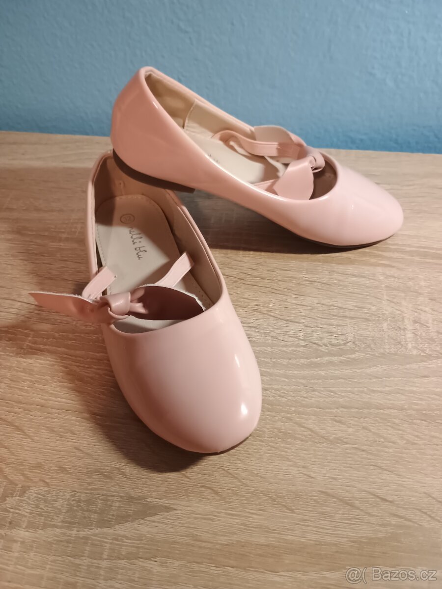 Baleríny, společenská obuv s mašlí vel.32 - 2