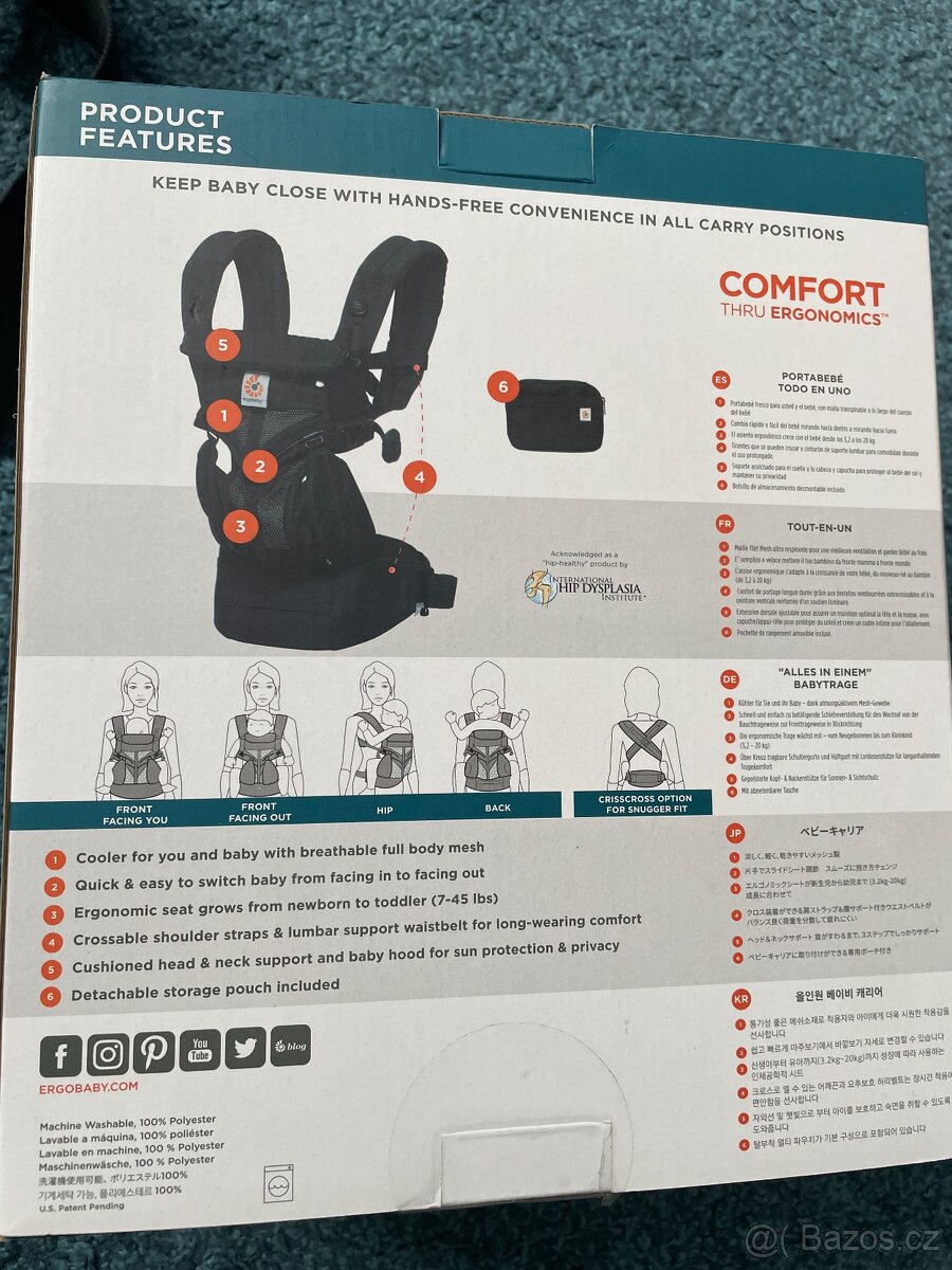 Nosítko Ergobaby 360 cool air mesh - 2