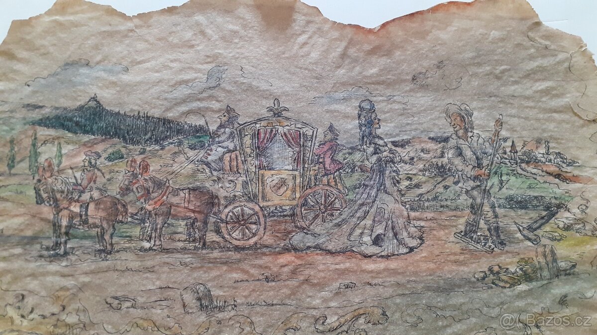 Malovaný pergamen - 2