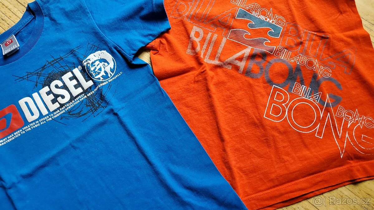 2x tričko Billabong, Diesel cca 11let - 2