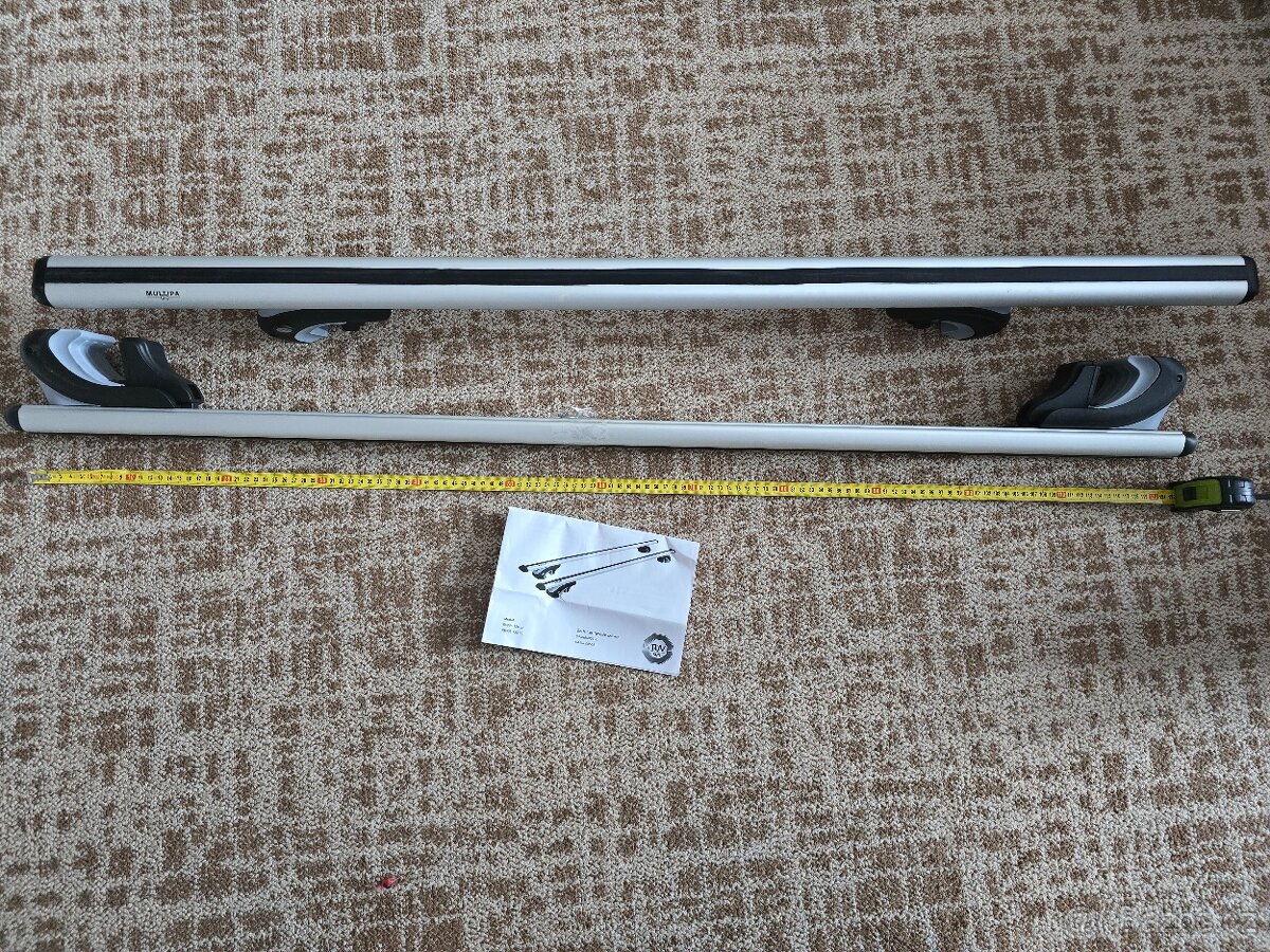 Hliníkové střešní nosiče (příčníky) Multipa 120 cm - uzamyka - 2